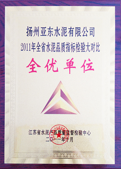 全省水泥品質(zhì)指標(biāo)檢驗(yàn)大對(duì)比物理全優(yōu)單位(揚(yáng)州亞?wèn)|) 全省水泥品質(zhì)指標(biāo)檢驗(yàn)大對(duì)比物理全優(yōu)單位(揚(yáng)州亞?wèn)|)